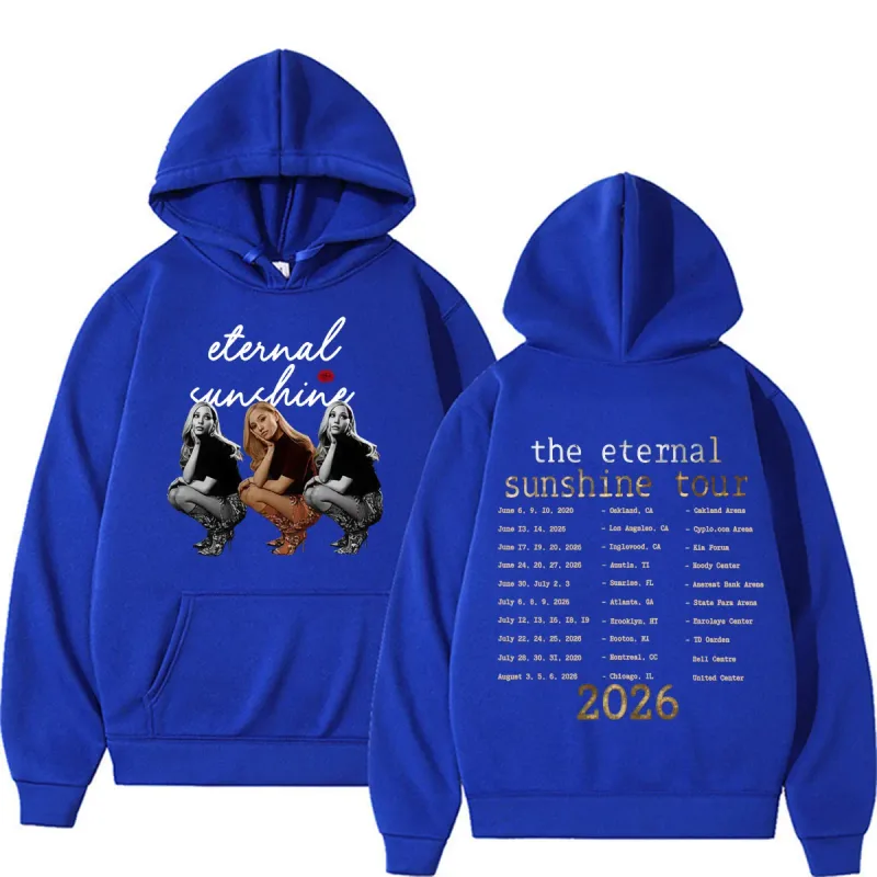Ariana Grande Eternal Sunshine Tour 2026 Double Sided Print Hoodies Men Women High Quality Fashion Aesthetics Sweatshirts Hoodie