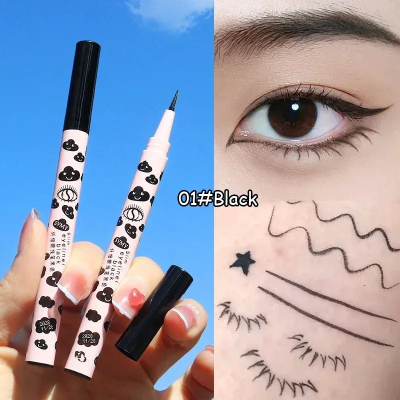 Ultradünner, natürlicher, mattflüssiger Eyeliner-Stift, wasserdicht, schnell trocknend, Seidenraupenstift für die unteren Wimpern, hochpigmentiertes, glattes Augen-Make-up-Werkzeug