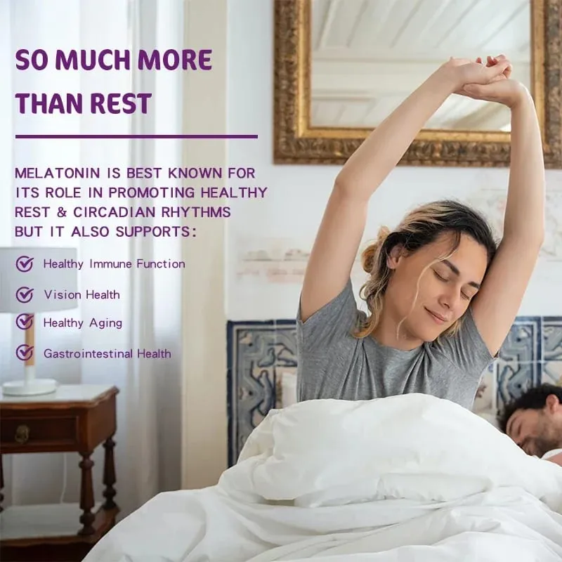 Viên nang Melatonin - Hỗ trợ giấc ngủ giúp bạn ngủ nhanh hơn Tăng cường sức khỏe giấc ngủ và cải thiện chất lượng giấc ngủ