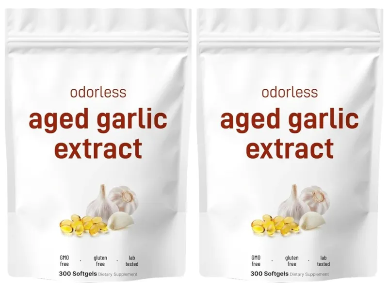 Kapsul Minyak Bawang Putih Tidak Berbau Ekstrak Bawang Putih Berumur 2 Tahun Tambahan Herba Asli Wirh Tumbuh Allium Sativum Bulb 300 Softgels