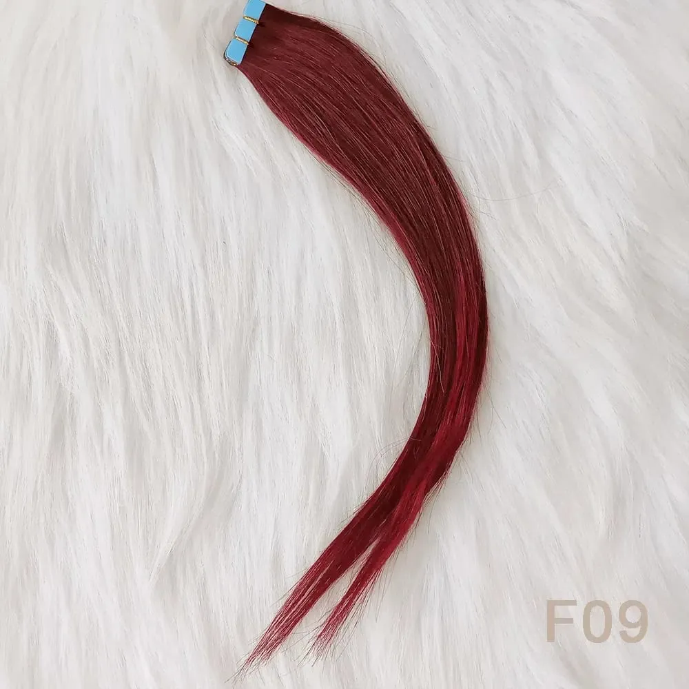 Levandulová fialová mini páska na prodloužení lidských vlasů 12-24 palců mikro páska na vlasy Bezešvé lepicí vlásky pro cosplay