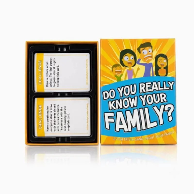 English Do You Really Know Your Family Party Leisure Puzzle Game Multiplayer Card in Stock. Card Games