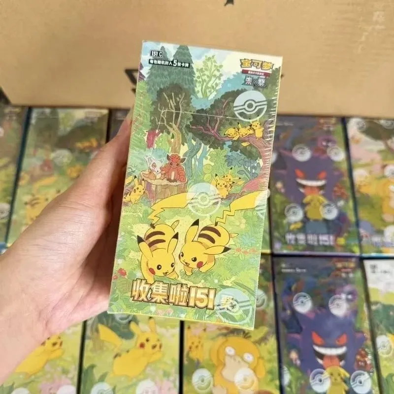 May Stock Pokemon Card Collect 151 Slim Fat Booster Box Pinasimpleng Chinese Ptcg Card Collection Mga Regalo ng Mga Laruan sa Pasko