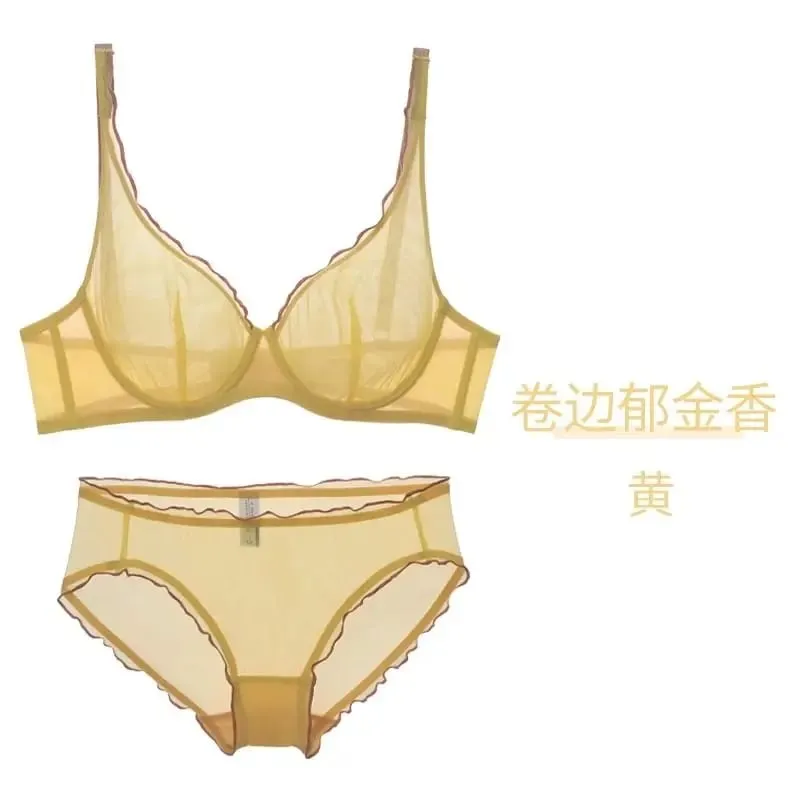 Women's Summer Lingerie Set Push Up Bra Thin Push Up Bra for Women Full Cup No Underwire Ultra Thin Lift Support Bra S-2XL Sale