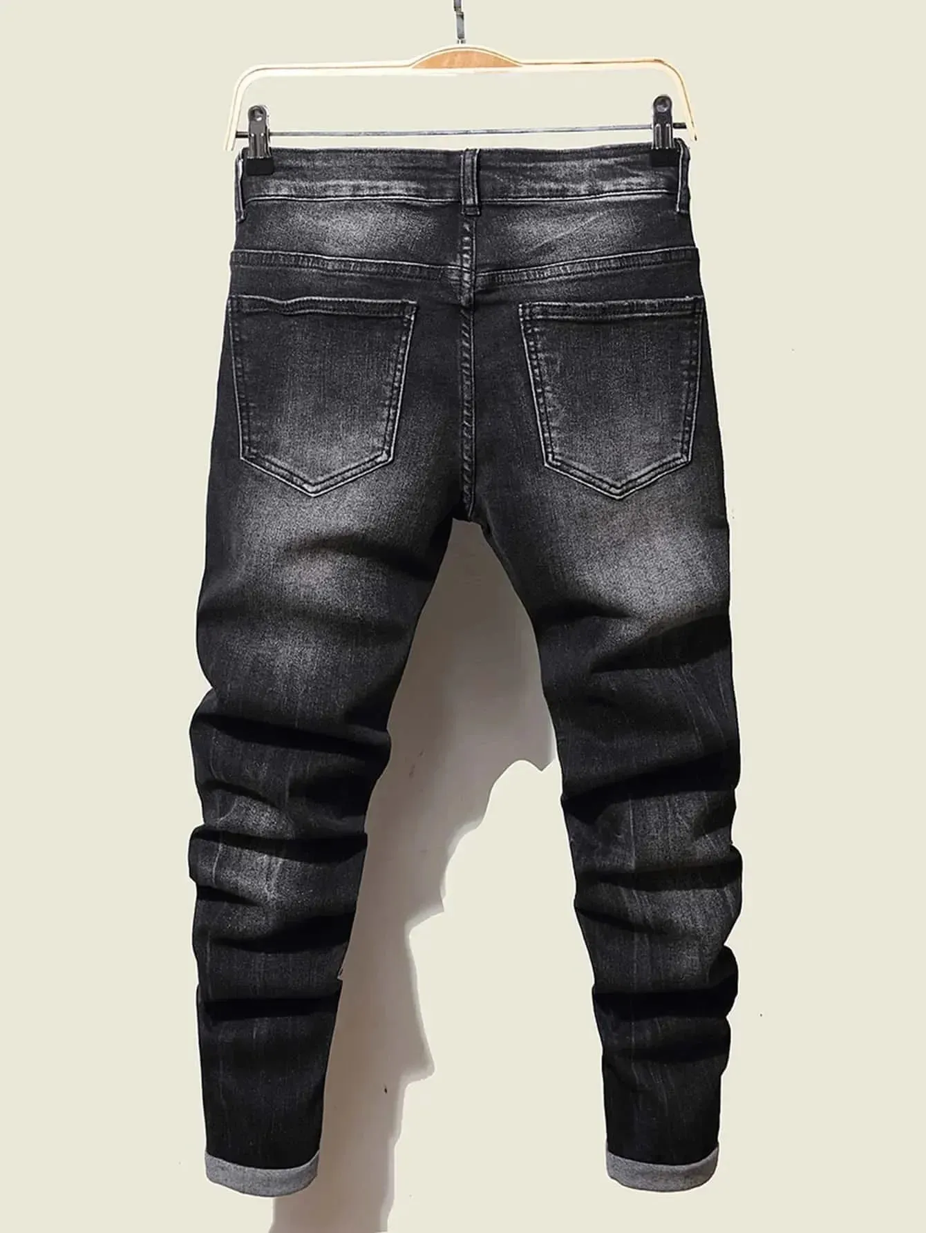 Fashion Men's Jeans Pants Stretch Blue Skinny Jeans For Men Casual Slim Fit Denim Pants Korean Style Male Trousers Jeans