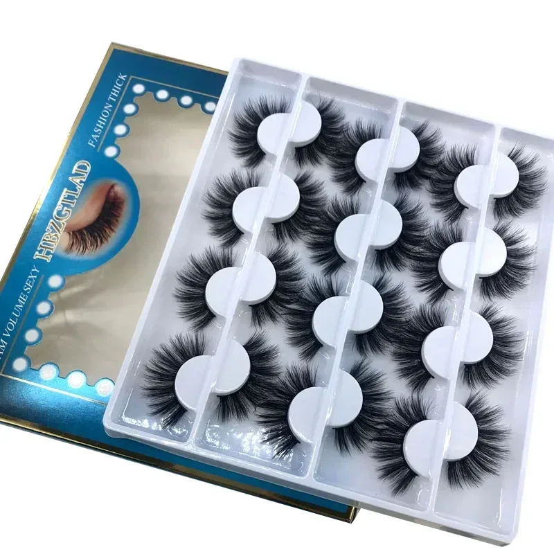 12 pairs of Multipack 3D mink false eyelashes handmade soft and fluffy natural eye makeup tool