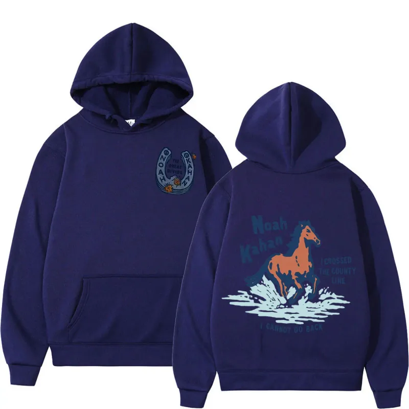 Noah Kahan The Great Divide Tour 2026 Moletons gráficos masculinos e femininos roupas da moda pulôver casual moletom de inverno de grandes dimensões