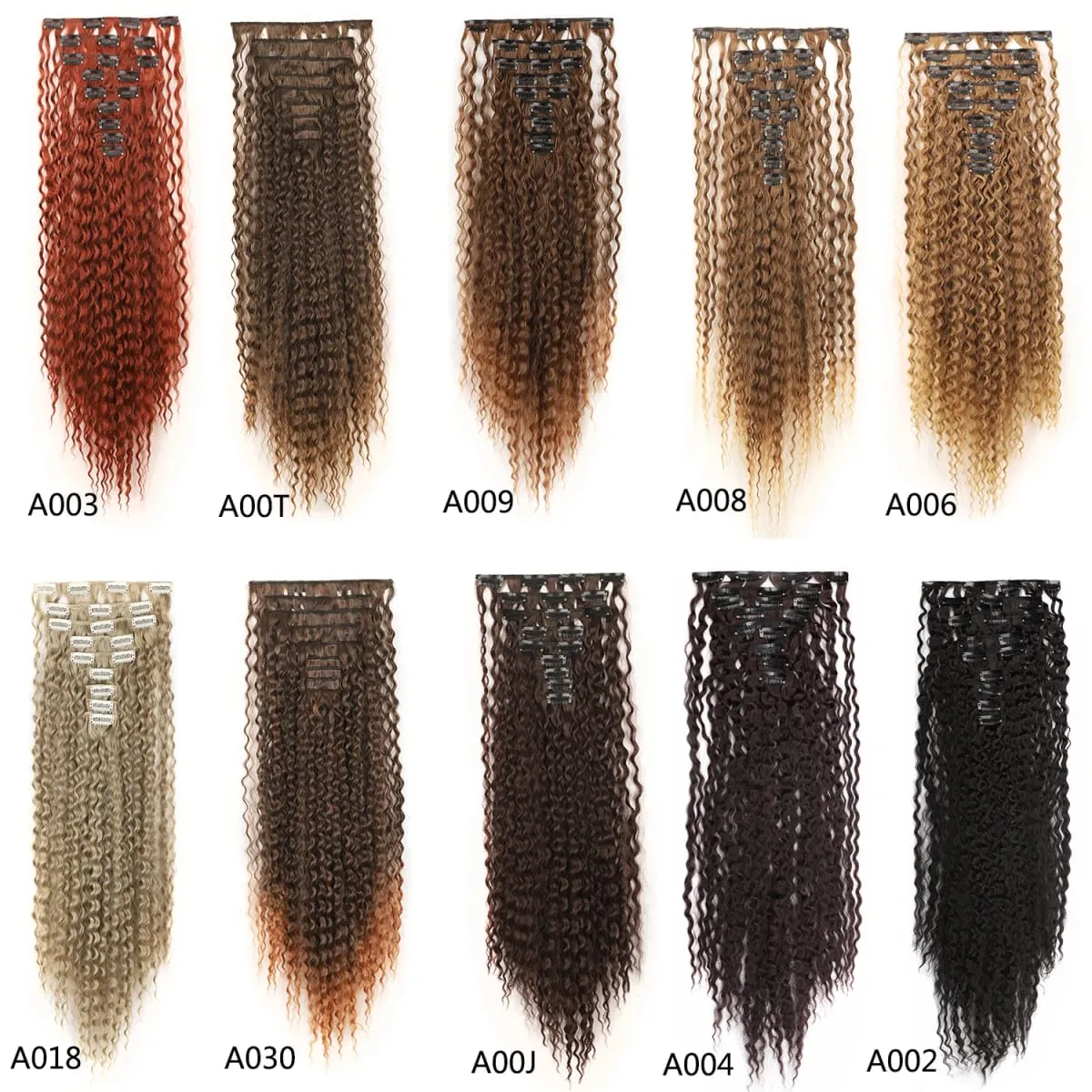Synthetic Long Loose Curly Hair Extensions 9pcs/set Clip-in Hair Increase Hair Volume Daily Use
