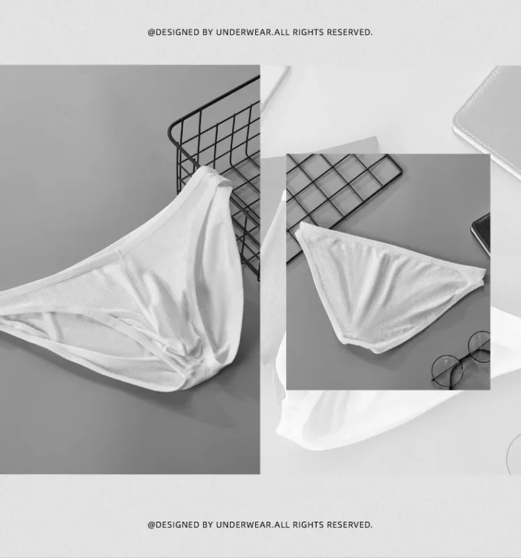 Panlalaking Single Layer Brief na Ultra Manipis na U Convex na Supot na Kasuotang Panloob na Nakakahinga ng Kahalumigmigan Sexy Summer Panties — image 5