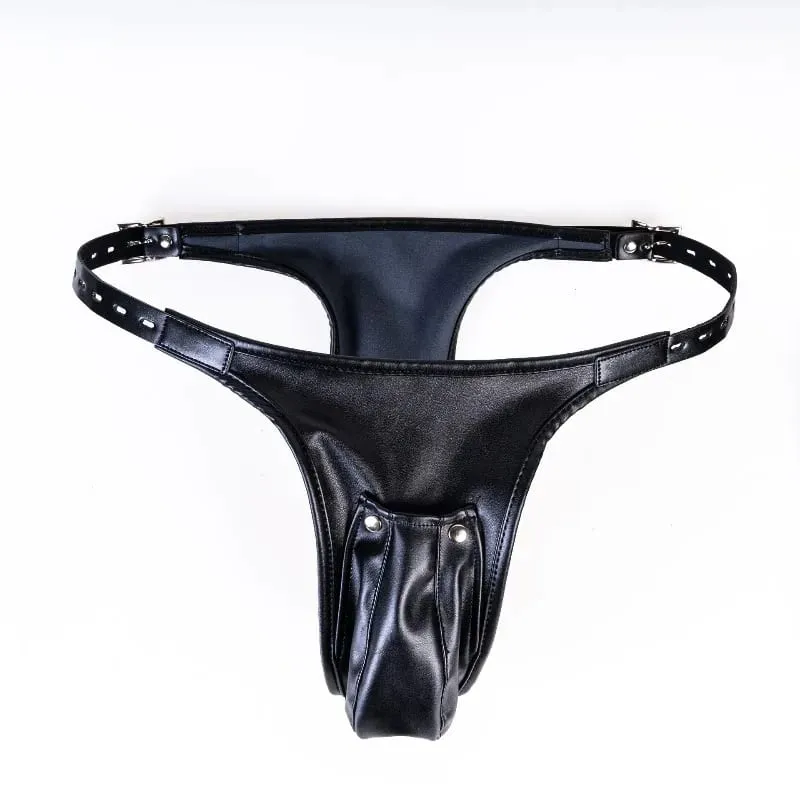 Multi-Functional Leather Chastity Panties with No Vibration Silicone Dildo Anal Accessories for Couple Sensual Play Sex Toys — image 6