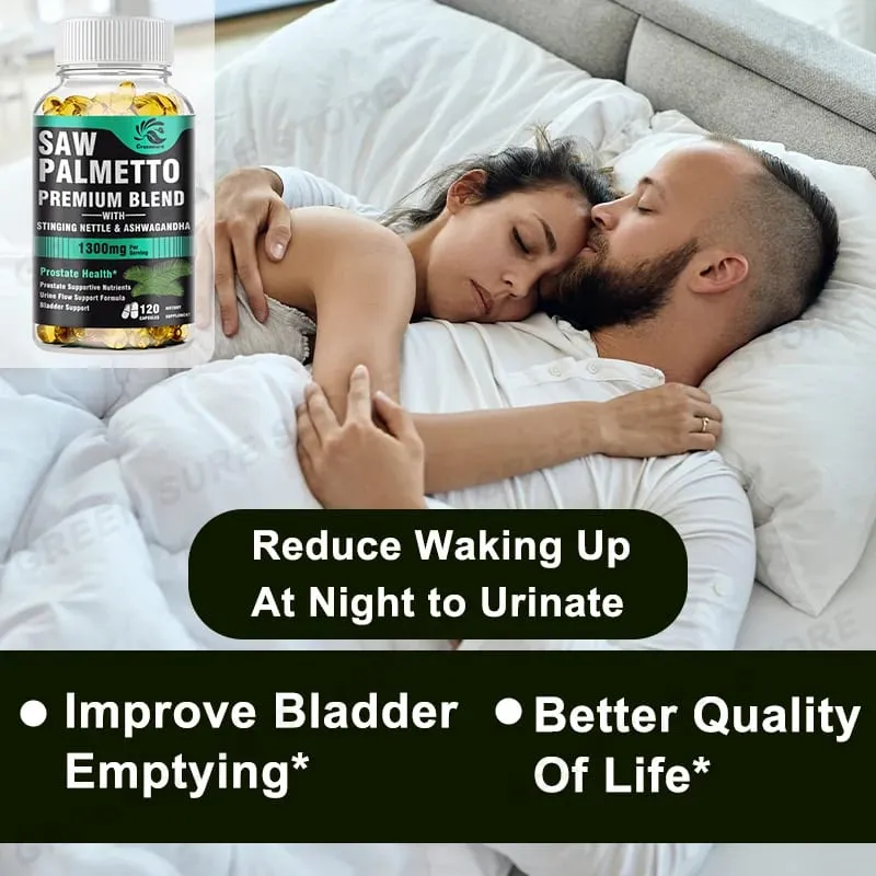 Men's Saw Palmetto Stinging Nettle Ashwagandha Lycopene - Bladder and Urinary Relief Men's Prostate Supplement