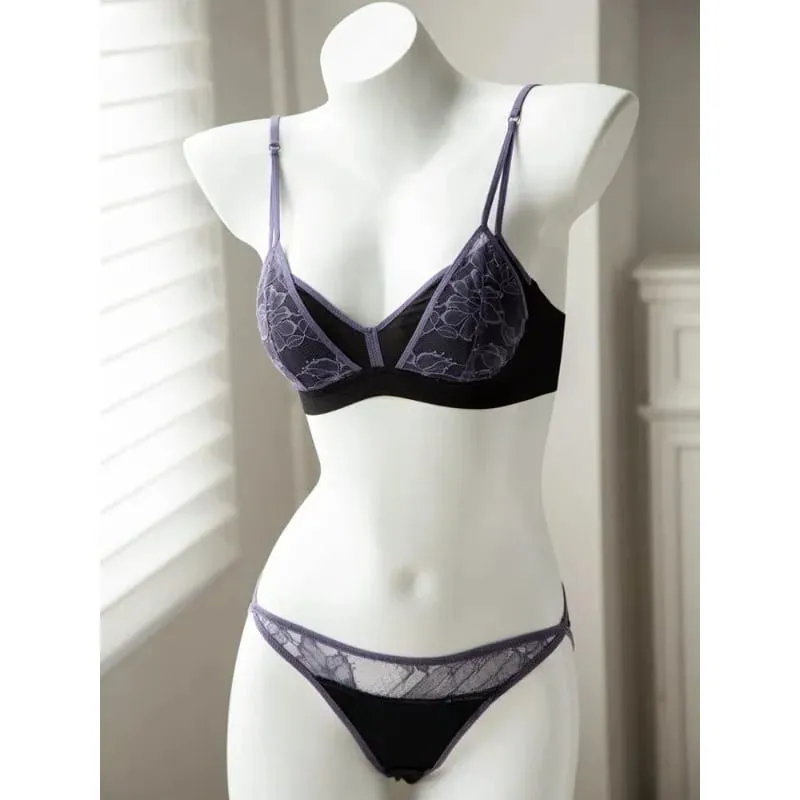 French Lace Bralette Wireless Unlined Sexy Sheer Demi Cup Lightweight Comfort Summer Lingerie Everyday Wear Small Bust Push Up