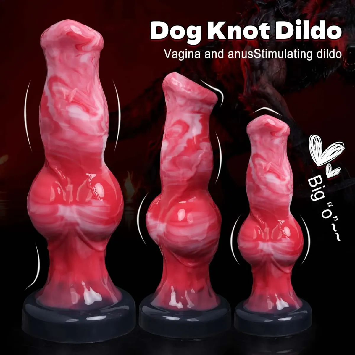 Big Knot Dog Dildo Soft Silicone Animal Penis Sexual Fantasy Female Vaginal Masturbation Monster Dildo Anal Plug Adults Sex Toys