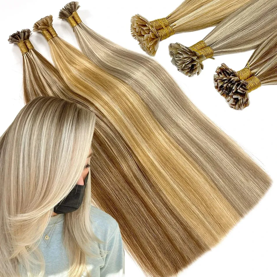 Remy Hair 30 Inch Real Remy Flat Tip Extension ng Buhok ng Tao Silky Straight Dark Brown Pre Bonded Keratin Fusion Hair 50 Strands