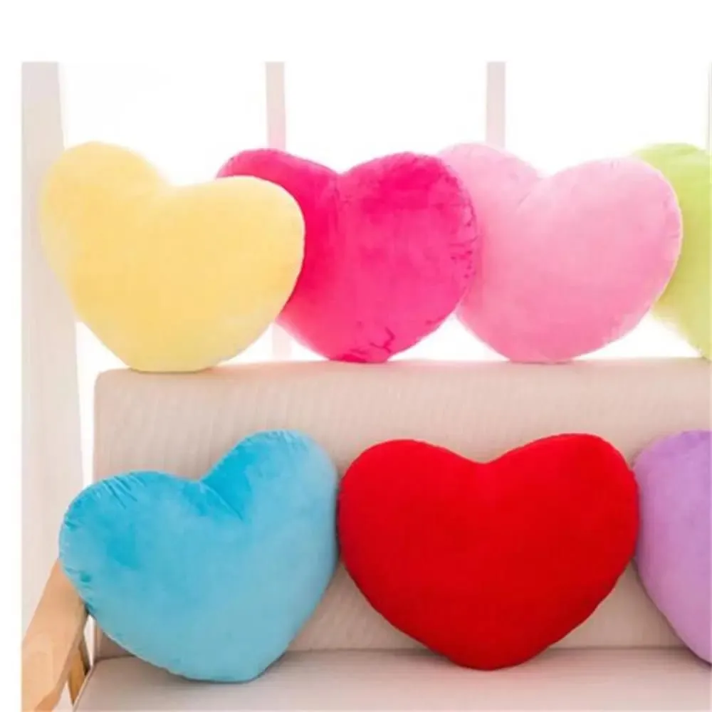 Heart Plush Toys Soft Pillow Kawaii Toy Lovely Gift for Birthday Home Decorative Valentines Day Decorative Soft Stuffed Pillow