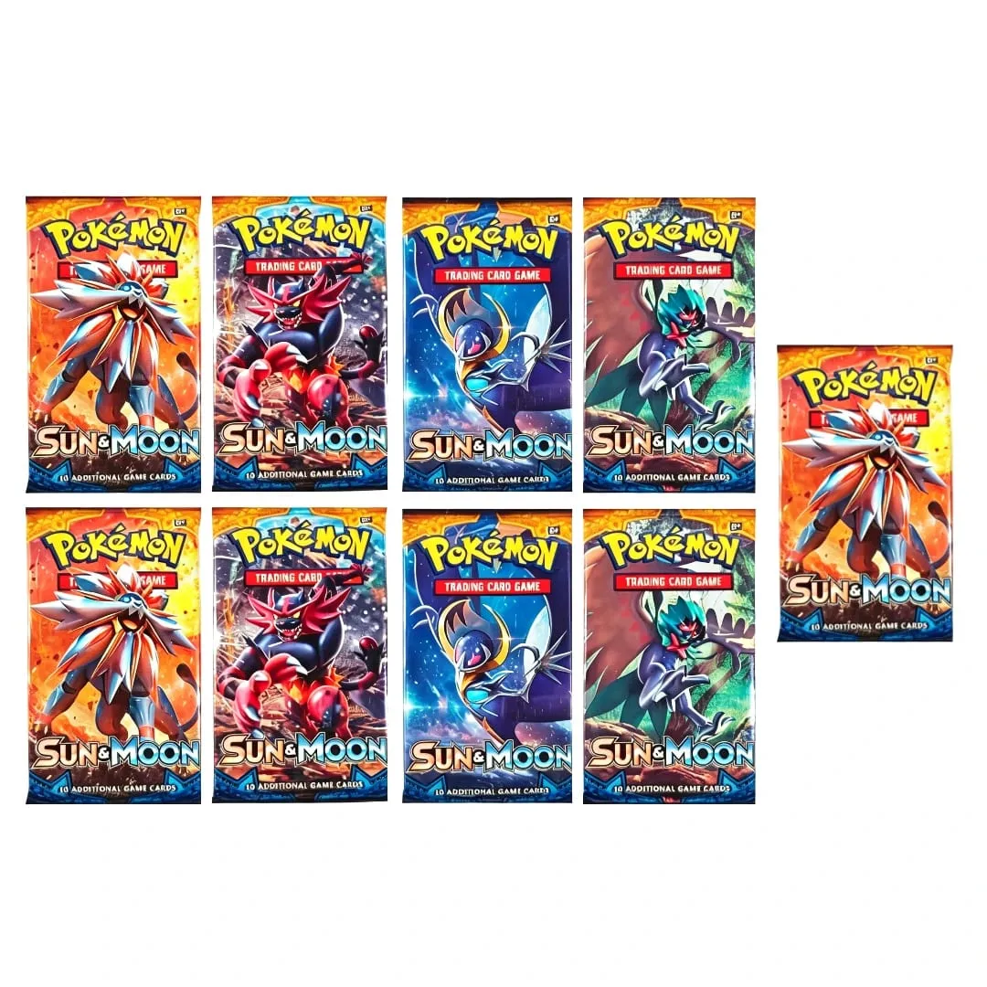 Pokemon TCG SUN & MOON Booster Box 36 Packs English Sealed Display Box Collectible Trading Card Game for Kids gift