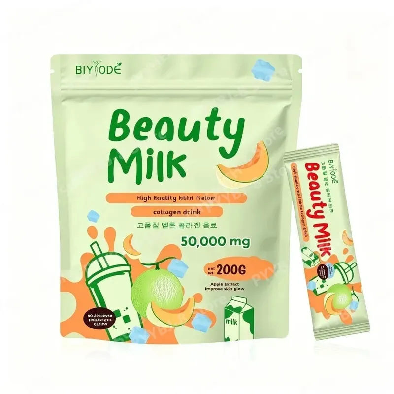 Strawberry Collagen Glutathione Drink Mix with Apple Extract for Skin Glow Support 10 Powder Sachets x 20g Net 200g