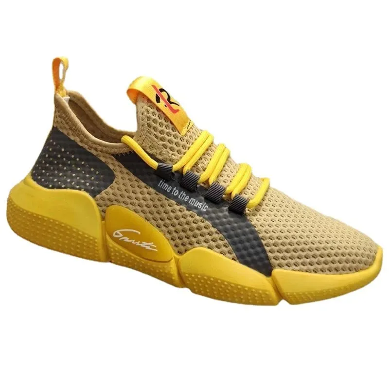 Men's Casual Sneakers Breathable Comfortable Walking Shoe Lace-up and Anti-slip Athletic Jogging Tennis Shoe Large Size 39-44