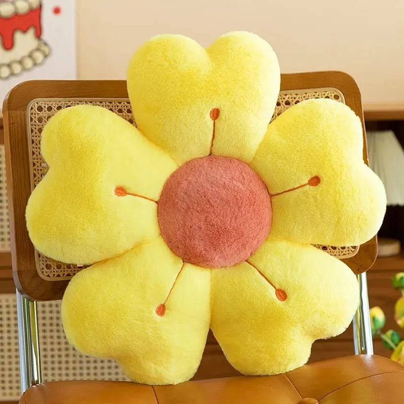 Soft Plush Flower-Shaped Plush Throw Pillow - Comfortable and Cute Mattress and Sofa Decor Cushion Chair Cushion Floor Cushion