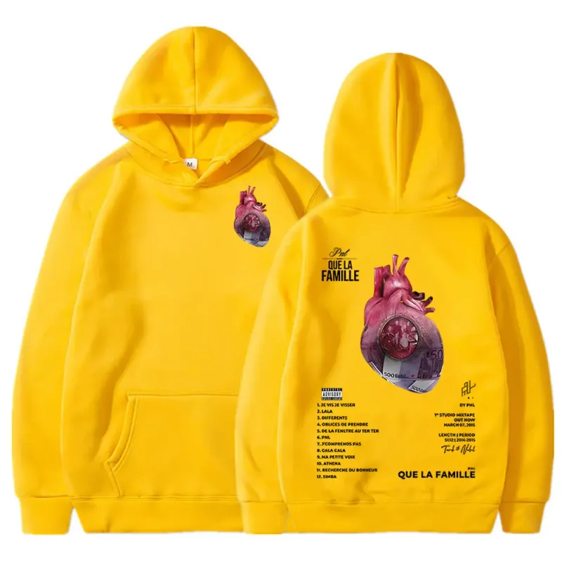 Y2K Le Monde Chico Hoodies French Rapper PNL Album Que La Famille Hooded Sweatshirts Men Women Hip Hop Fashion Long Sleeve Pullo