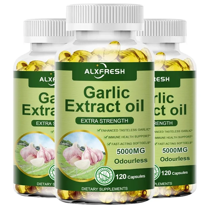 Garlic Extracts Capsules for Cardiovascular Health Improve Antioxidant Anti-inflammatory and Digestive System Enhance Immunity