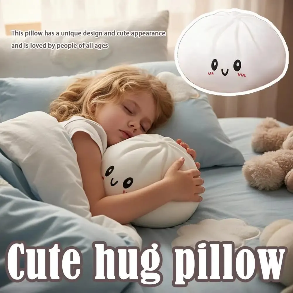 Large Simulation Bun Pillow Stress Relief Ball Fidget Sensory Toy Food Squishy Bun Squeeze Dough Ball Fun Gifts Anti-Anxiety