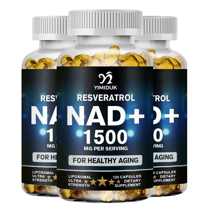NAD-Ergänzung 1500 mg – Liposomales NAD+-Ergänzungsmittel mit Resveratrol für Ausdauer und gesundes Altern – Kraftkapseln