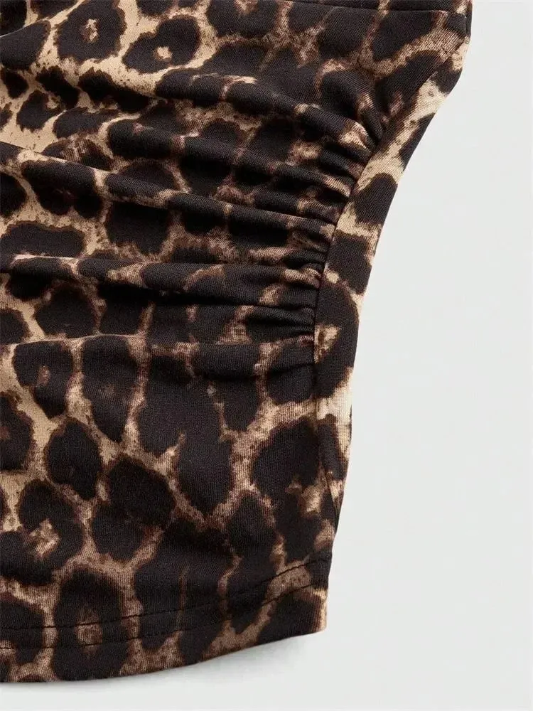 Solid V-hals Rygløs Halter Crop Top til Kvinder Sommer Sexet Y2K ærmeløs Ruched Top Streetwear