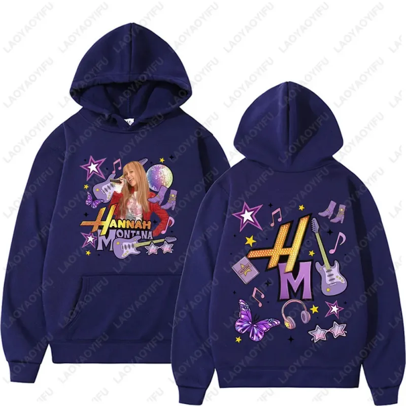 Hannah Montana 20Th Anniversary Printed Hoodies Men Women Fashion Aesthetic Sweatshirts Long Sleeve Pullovers Streetwear
