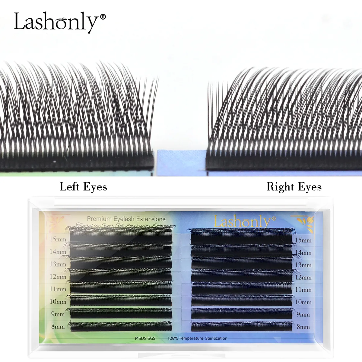 Lashonly Fox YY Faux Mink Eyelash Extensions 16 Lines Soft Natural Premium Flat Root Mesh Net Cross Flying YY Lashes for Fox Eye