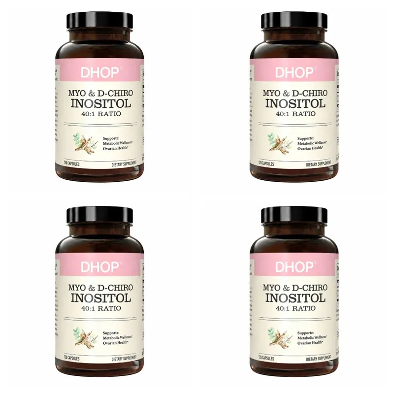 40:1 Myo D-Chiro Inositol Capsules - Supports Ovarian Health Hormonal Balance Metabolic Wellness Vitamin B8 100 Capsules