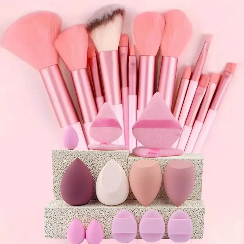 20Pcs Makeup Brush Set Eyeliner Blending Cheeks Eye Cosmetic Foundation Brushes Professional Complete Set for Face Eyeshadow