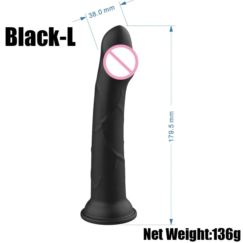 Realistic Purple Anal Dildo Butt Plug with Strong Suction Cup Base Jelly Sex Toy in Multiple Sizes for Hands Free Anal Play for