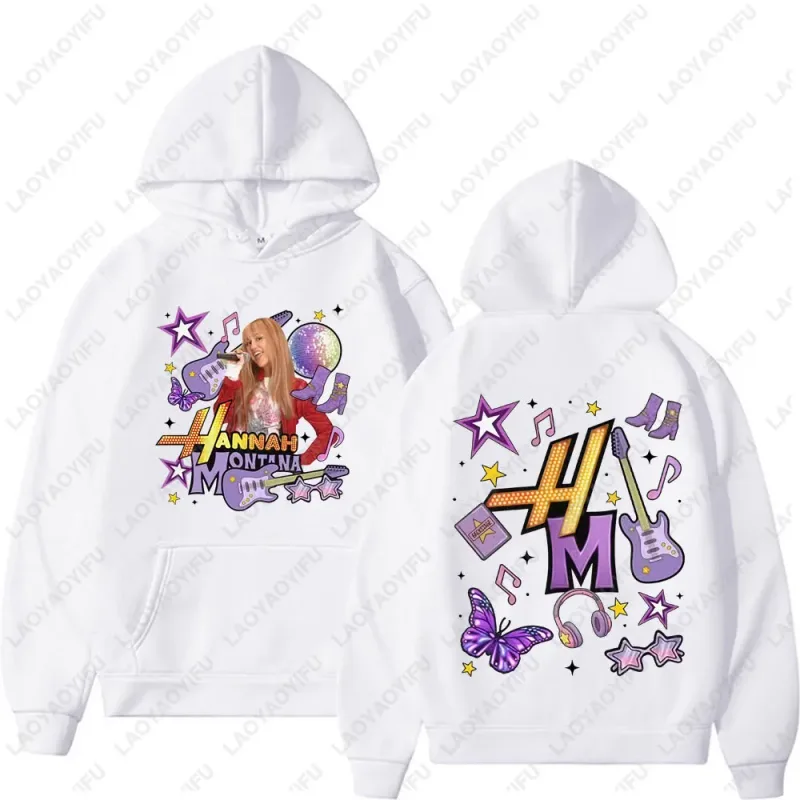 Hannah Montana 20Th Anniversary Printed Hoodies Men Women Fashion Aesthetic Sweatshirts Long Sleeve Pullovers Streetwear