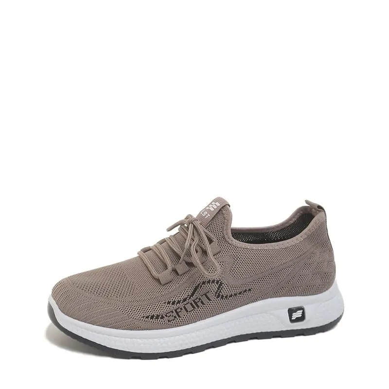 Tênis esportivo de malha respirável masculino, sapatos de caminhada confortáveis ​​e leves, calçados esportivos casuais para uso diário