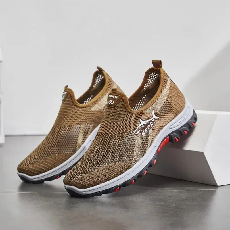 2025 Breathable Hiking Shoes Men Air Mesh Casual Sneakers For Outdoor Lightweight Casual Shoes Men New Fashion Walking Shoes