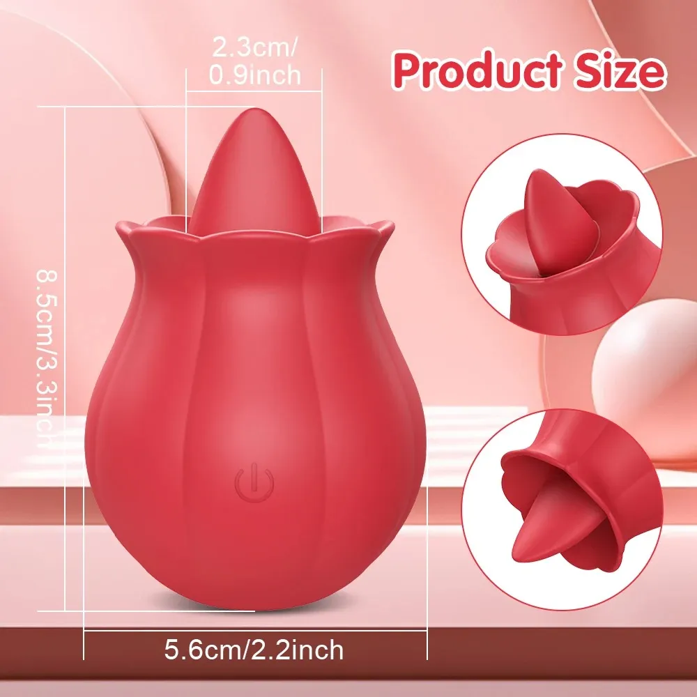 Tongue Licking Vibrator for Women Powerful G Spot Nipples Massager Swing Oral Clitoris Stimulator Adult Goods Sex Toys