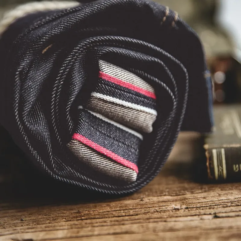 Maden retro 11.6oz algodão ourela jeans cru cônico ajuste regular jeans com zíper voar calças masculinas versáteis de alta qualidade