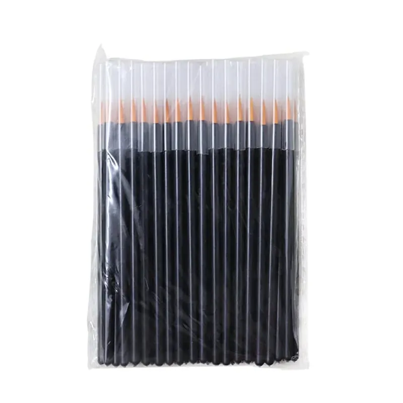 50pcs Disposable Painting Pen Beauty Tool Nail Gel Liner Brushes Nail Art Brush Eyeliner Eyeline Makeup Tools Manicure