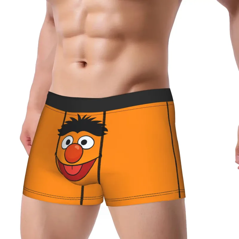 S-Sesames Streets Tango Elmo & Grover Underwear Men Shorts Briefs Funny Boxershorts Quality Customs Oversize Panties