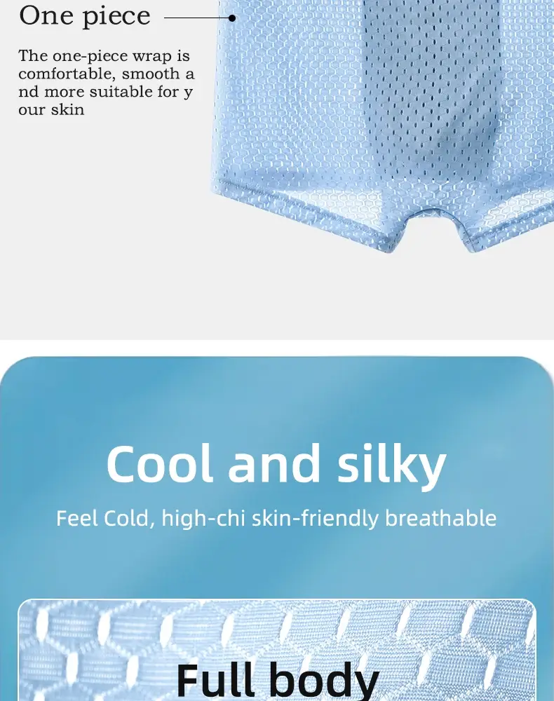 5pcs Men's Boxer Shorts Ice Silk Underwear Plus Size Underpants Cool Breathable Sexy Slim Panties Mesh Lingerie Wholesale Lots