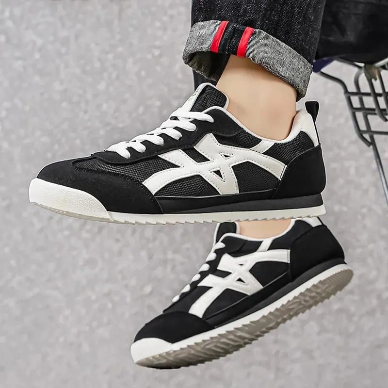 Casual Sneakers Men Shoes Anti-slip Low-top Outdoor Sports Shoes Men Lace-up Comfortable Soft Breathable Lightweight Shoes Men