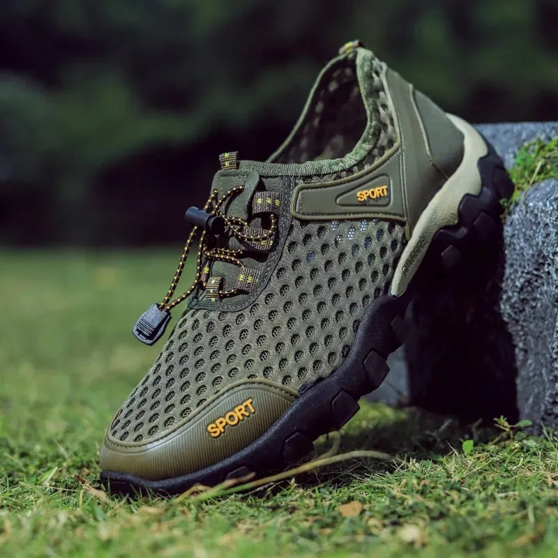 Men Casual Footwear Spring Summer Breathable Mesh Sneakers Outdoor Beach Swim Walking Shoes Lightweight Sport Running Shoes