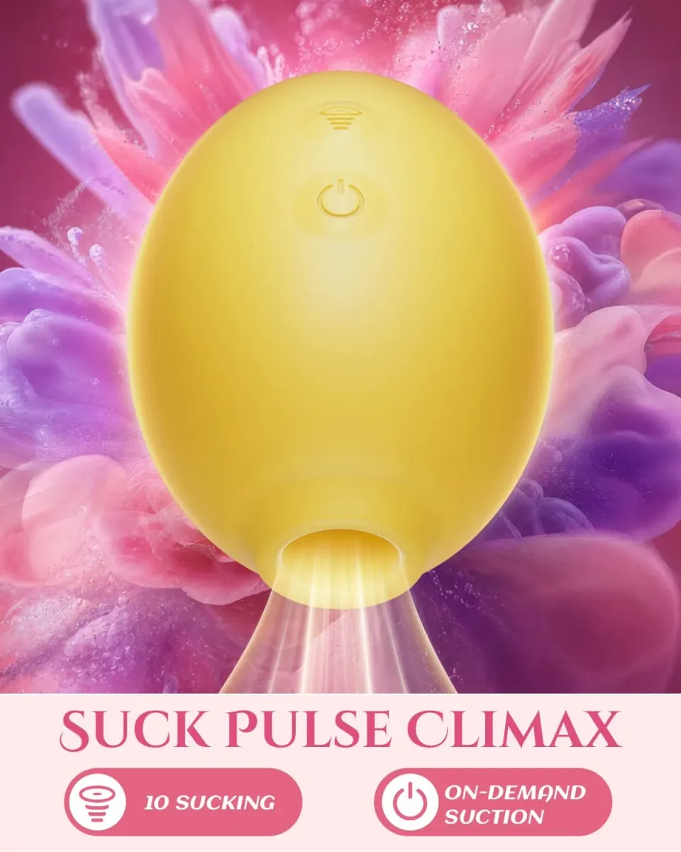 Lemon Vibrator Sucking Vibrator Clitoral Stimulator with 10 Sucking Modes Silicone Clitoral Sucker Womens Couples Sex Toy 18+