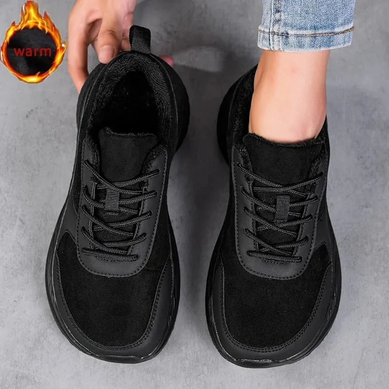 Scarpe da ginnastica invernali da uomo Wide Head unisex a piedi nudi comode scarpe casual calde di grandi dimensioni scarpe da trekking antiscivolo scarpe minimaliste