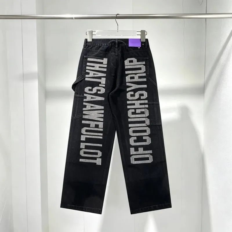 New Jeans Men Retro Cough Syrup Jeans Streetwear Men Women Loose Casual Denim Trousers