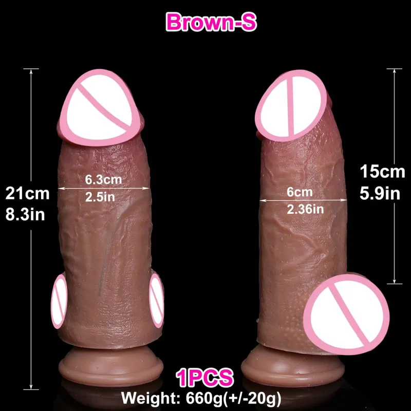Soft Realistic Huge Thick Dildo Skin Feel Silicone Suction Cup Big Penis Anal Sex Toy for Woman Man Couples Masturbation Cock