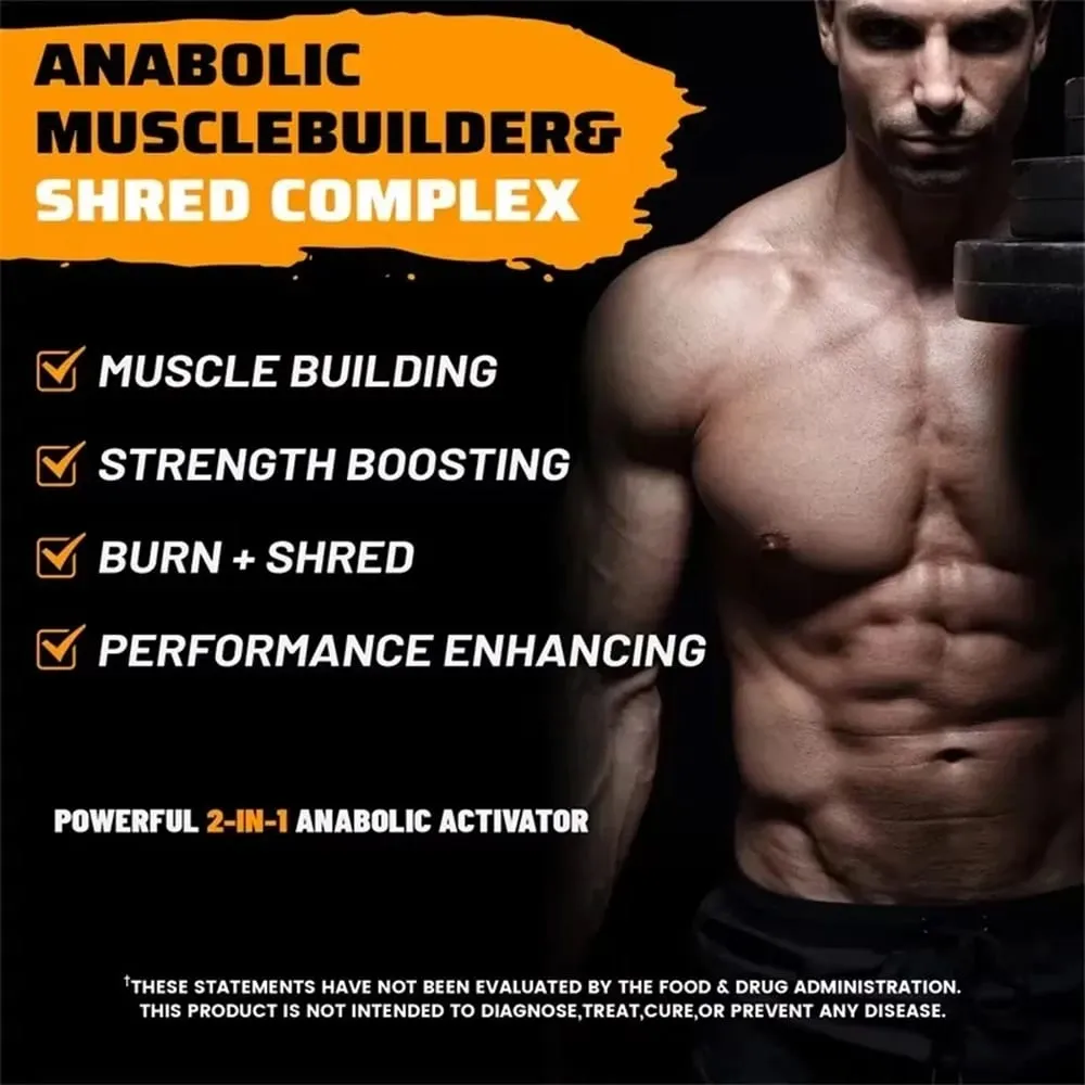 Muscle Builder Capsules - Helps Increase Strength Endurance Protein Synthesis Promotes Faster Muscle Growth Abs Energy — image 4
