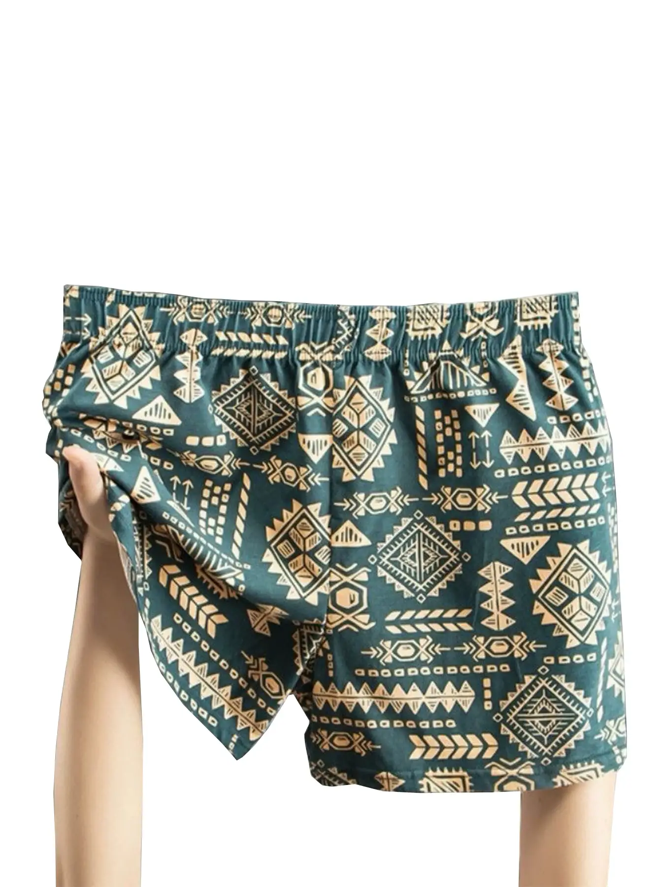 3PCS/SET Retro Ethnic Style Men's Underwear Print Men Boxer Shorts Aro Pants Trendy Casual Home New Breathable Men's Underpant