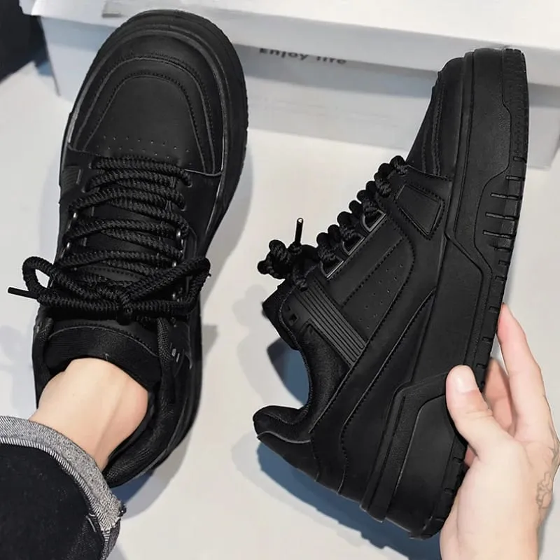 Men Sneakers Casual Shoes Men Flats Zapatillas Hombre Lightweight Pu Leather Breathable Shoe Mens White Sports Tenis Shoes